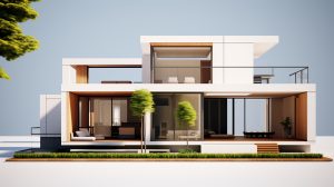 3d rendering house model